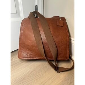 Osgoode Marley Leather Messenger Bag 12 x 11 crossbody brown adjustable strap